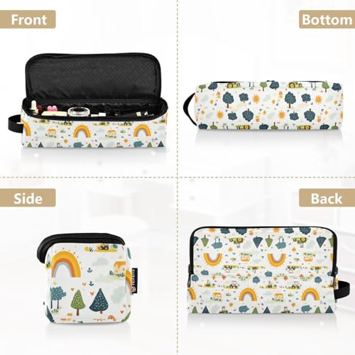 Bolsa organizadora de viaje resistente al calor para herramientas de cabello Nursery Tractors Marble, incluye tapete térmico para planchas y rizadores miniatura 5