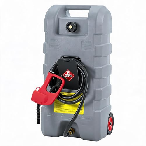 GarveeLife 15 Gallon Gas Caddy with Manual Pump & 10ft Hose