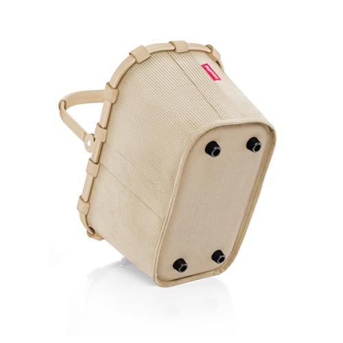 reisenthel carrybag XS frame cord sand – Stabiler Einkaufskorb mit praktischer Innentasche – Elegantes und wasserabweisendes Design