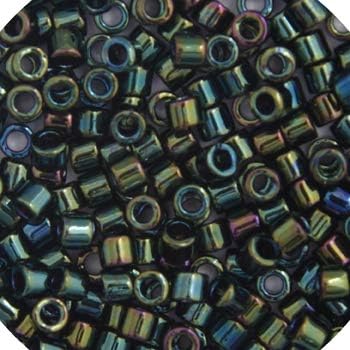 Miyuki Delica 11/0 Green Iris 50gms Bag of Japanese Glass Beads