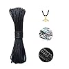 Black Waxed Cotton Cord 2mm - 5 Metres - Necklace Cord, Bracelet Thread, Beading String - For Jewellery Making, Macrame, and DIY Projects #2