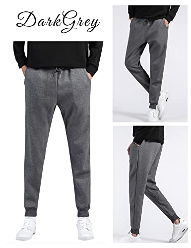 Lentta Men's Fleece Sweatpants Winter Warm Athletic Sherpa Lined Track Joggers Pants2