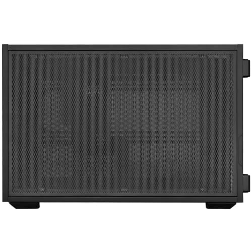 Image of LIAN LI B4 mATX Wood Black (B4X-WD) Compact 21.3L PC Case | Real Walnut Wood Front Panel | Co-Developed with DAN Cases | Supports M-ATX, 358mm 4-Slot GPU, 360mm AIO, 140mm ATX PSU | 2 Slim Fans