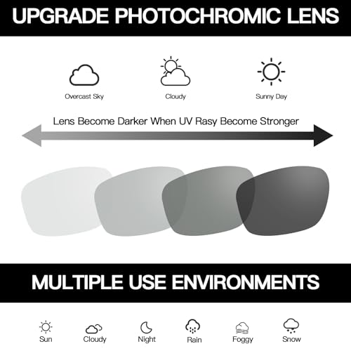 IGnaef Photochromic Polarized Sunglasses for Women, Trendy Classic Ultra Lightweight Anti Glare UV400 Protection IFA5813