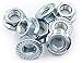 LBY 15pcs Hex Flange Nut, 1/2-13 Thread Serrated Flange Hex Lock Nuts, Carbon Steel, Galvanized, Silver