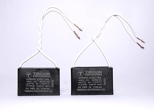 Tibcon 2 MFD 440V Capacitor for Ceiling Fan & Mini Cooler Motor (Pack of 1). (Pack of 6)-image-28