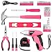WRENZO Drill Set,Cordless Drill,Small Tool Kit,112pc 3.6V USB Tool Set,Tool Kit for Dorm,Cordless & Rechargeable,Pink Home Toolbox for Women,DIY Toolbox