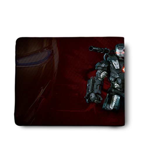 Image of ShopMantra Men's Wallet|Super Hero Action Mode Printed, Multi-Compartmental|PU Leather|Bi-Fold|7 Card Slots|2 Cash Compartments|1 Coin Pocket|1 ID Window|2 Hidden Pockets|Adult Men's Boys' Accessory