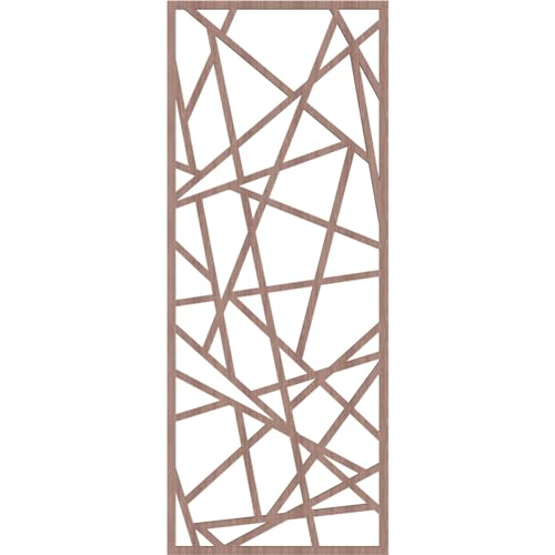 Image of Conway Decorative Pierced Fretwork Wood Wall Panels, 15 3 /8 inchW x 39 3 /8 inchH x 3 /8 inchT, Walnut