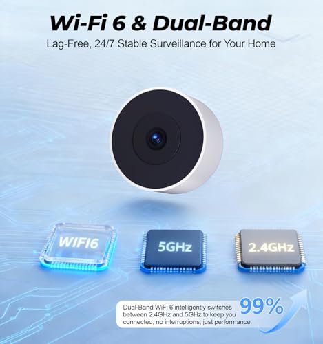 Image of 4MP /2K Window Security Camera 4Packs, No Drill 5G&2.4G WiFi Indoor Cameras for Home Security Monitoring Outdoor through Glass, Color Night Vision, 24 /7 AI Human Detection, Apt. Easy Mag. Stick Install