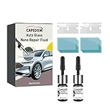 CAPEDIEM 2025 New Windshield Repair Kit for Chips and Cracks, Glass Repair Fluid with 2 Bottles of Resin, Glass Repair Kit Windshield for Fixing Chips, Cracks, Bulls-Eye and Star-Shape Cack