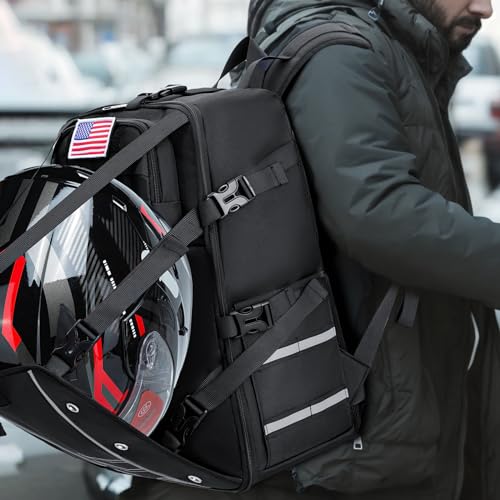 Sac à dos de moto grande capacité pour ranger son casque au sec - 7