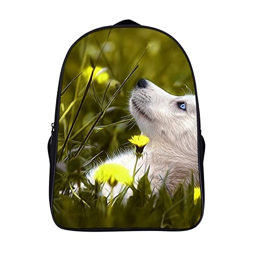 Sac à dos scolaire enfant Husky cartable 3D ado 40x28x16cm sac à dos 3D cool