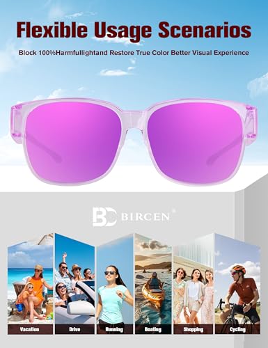 Image of Bircen Polarized Mens Sunglasses: UV Protection Black Blue Shades for Men Sport Driving with Al-Mg Metal Frame