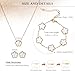 18K Gold Plated Four Leaf Clover Bracelet/Neckalce/Earring 3PC Lucky Clover Bracelets Set for Women Adjustable Cute Fashion Flower Bracelets Christmas Birthdays Holidays Jewelry Gifts (White)