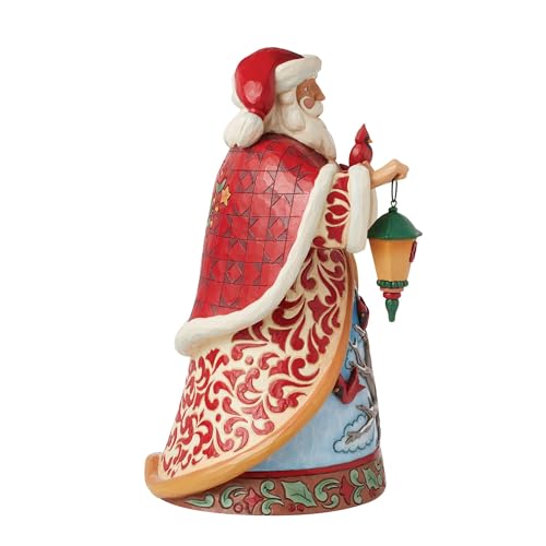 Père Noël Enesco Jim Shore Deluxe avec cardinal, esprit de Noël