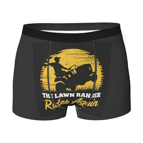 Funny Gardening Gift Retro Lawn Mower Boxer Brief for Men, Ultra Soft, Breathable Underwear