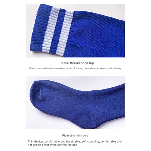 4 Pairs Kids Soccer Socks for Boys Girls Knee High Socks Football Uniform Baseball Softball Socks for 6-12 Years Old4