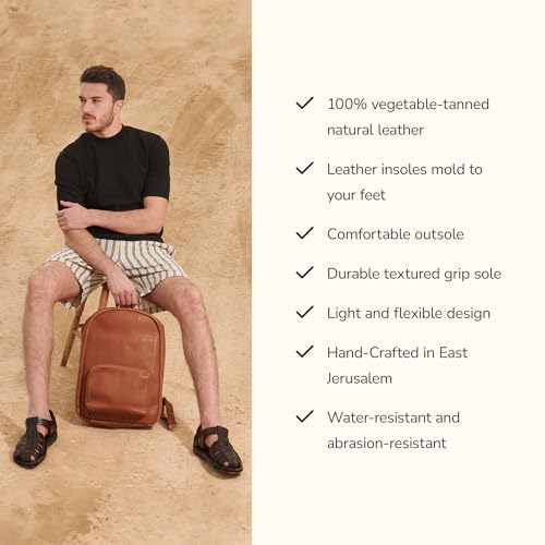 Barak - Leather Closed Toe Sandal - Men Sandals3