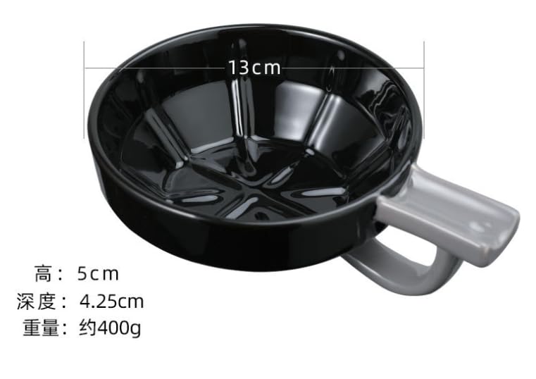 Set di ciotole da barba con porta pennelli, nero, diametro 13 cm, 400 g, 2 pezzi