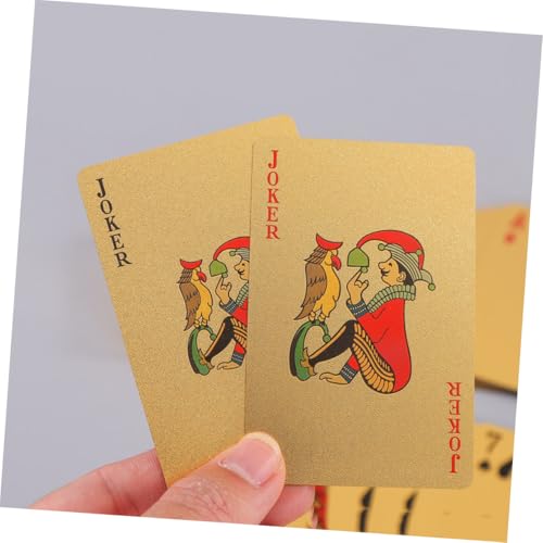 wasserdichte Goldene Pokerkarten Teilig Glänzende Folienkarten Für Spiel Unterhaltung Witziges Kartenspiel Für Familie Bar Und Büro Langlebig Und Flexibel – Bild 3