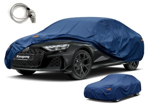 Image of Kaugung Heavy Duty Car Cover Custom Fit Audi A3 S3 RS3 (2008-2024), Waterproof All Weather Resistant Outdoor Sun Rain Dust Snow Protection with Anti-Theft Lock. (USA Warehouse, Within 3-7 Days)