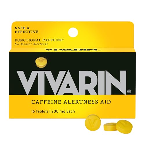 Vivarin Caffeine Pills 200mg Caffeine per Dose Safely and Effectively Helps You Stay Awake No Sugar Calories or Hidden Ingredients Energy Supplement 16 Tablets