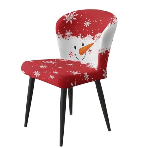 Image of Bar Stool Covers with Backs Christmas Smiley Snowmen Dust Proof Bar Stool Chair Covers Xmas Dining Room Barstool Chair Seat Set of 2