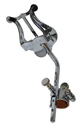 Atril marcha corneta c/argolla abierta 18mm, plateado. Tama: Normal