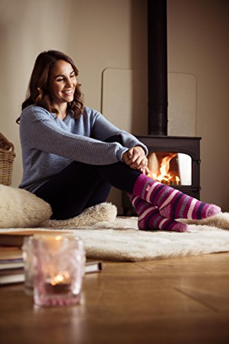 HEAT HOLDERS - Women's STRIPED Ultimate Thermal Socks, One size 5-9 us4