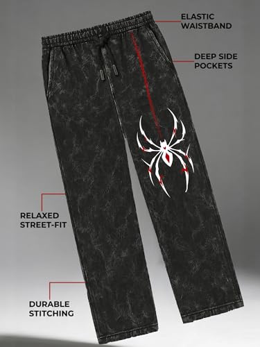 Image of fanideaz Mens Cotton Baggy Trackpant for Men | Streetwear Loose Fit Track Pants for Men | Comfortable Breathable Cotton Casual Wear Lower for man Stylish
