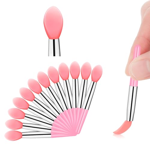 12Pcs Lip Mask Applicator Silicone LIp Applicator Makeup Beauty Lipstick Brushes Eyebrow Lipstick Brushes Applicator Cosmetic Brush Set for Lipstick Lip Gloss Lip Mask Eyeshadow