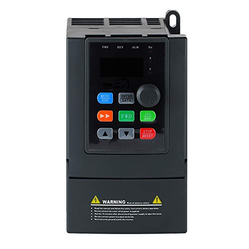 ATO 1 hp 0.75kW VFD, Single Phase to Three Phase VFD Variable Frequency Drive for AC Motor Speed Controls