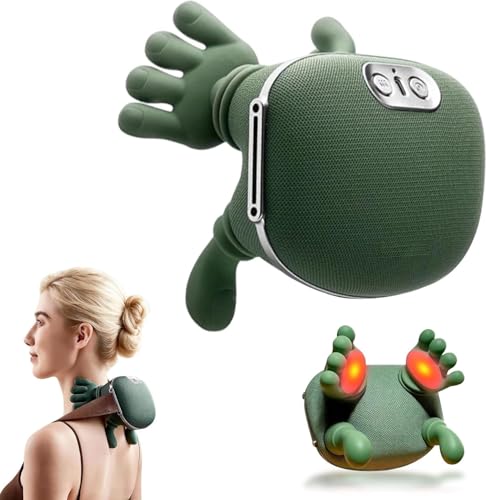 Image of Rechargeable Neck Massager with Heat | Deep Tissue Kneading Shoulder Massager for Neck Pain Relief | Cordless Cervical Back Massager Machine for Home, Office & Travel