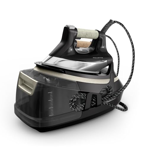 Rowenta Centro de Planchado Eco Steam Pro DG9661 – Potencia 2800 W, vapor 150 g/min, golpe 600 g/min, 8 bares, modo Eco, suela MicroSteam400 HD Láser, depósito extraíble 1,3 L (Reacondicionado)