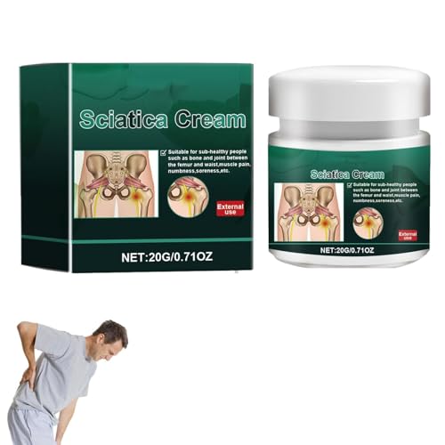 Crème Sciarelief, crème Elycura pour sciatique, lotion apaisante professionnelle pour les nerfs, soulage rapidement la sciatique et les douleurs de la hanche, du dos, des pieds et des (1pcs)