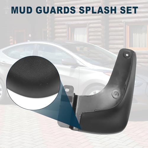 Image of Mud Flap Splash Guard for Hyundai Elantra 1.8L 2011-2016 Durable | Front & Rear Side Mudflaps with Mount Accessor 1 Set