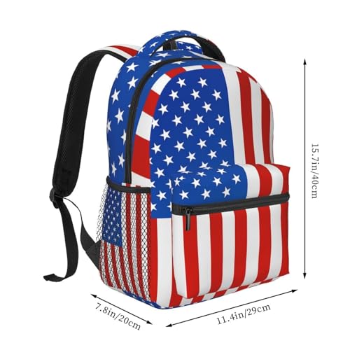 American Flag America Backpack,Fashion Travel Hiking Camping Daypack Computer Backpacks Bookbag for Men Women2
