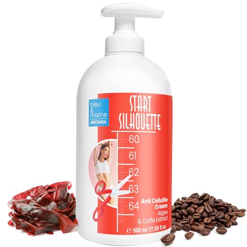 Crema Anticelulitica Reafirmante Corporal: Tratamiento Reductor de Grasa Localizada, Celulitis y Flacidez Corporal. Tratamiento Profesional Hombre y Mujer - 500 ml