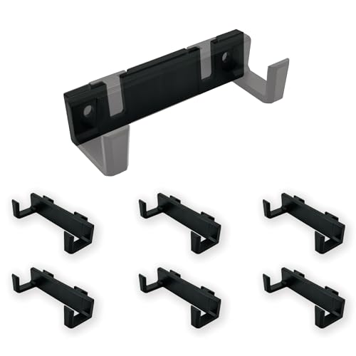 StealthMounts Wall Hive System Hooks | 6 Pack | Mounts for Tools Storage | Made in The UK, Black