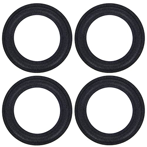Fielect 6 Inch Speaker Foam Edge Surround Rings Replacement Parts for Speaker Repair or DIY 4pcs