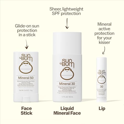 Sun Bum Mineral SPF 50 Face Stick Sunscreen - NEW FORMULA 2026 Water-Resistant Broad Spectrum Sunscreen with Vitamin E - Hawaii 104 Act Compliant (No Octinoxate & Oxybenzone) - Travel Friendly 0.45 oz - Image 6