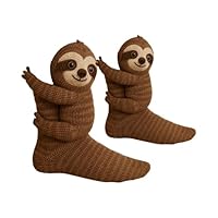 3D Knit Animal Socks Novelty Floor Sloth Socks for Women Cute Fuzzy Animals Hug Sock Funny Christmas for Unisex