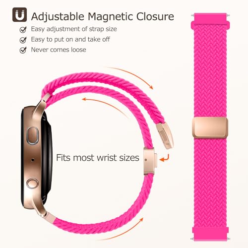 Yoohoo 18mm Watch Straps Braided Magnetic Compatible with Venu 2S/Venu 3S,Quick Release Replacement Sport Loop Watch Strap for Men and Women - Image 3