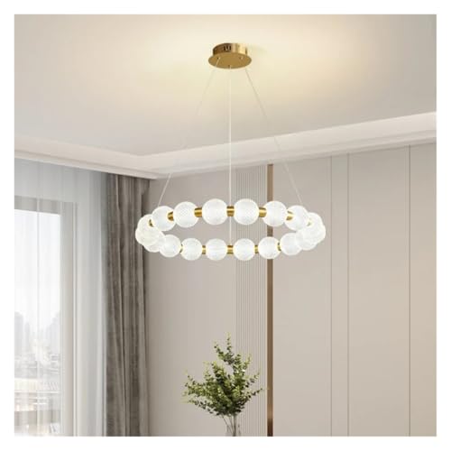 Lustre Moderne Tout en Cuivre de 85cm - Lampe à Suspension LED Nordique Modifiable LWX