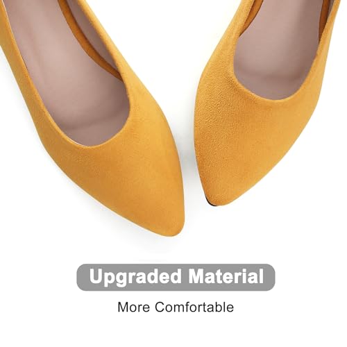 Image of Dear Time Women's Pointed Toe Ballet Flats Simple Casual Office Work Flats Slip-on Comfortable Shoes