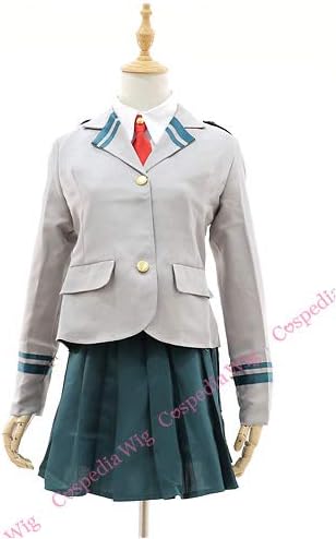 Amazon 即納 ヒーロー 学校 女子制服 4点セット ネクタイ シャツ付 コスチューム コスプレ 衣装 L Cospedia製 コスプレ 仮装 通販