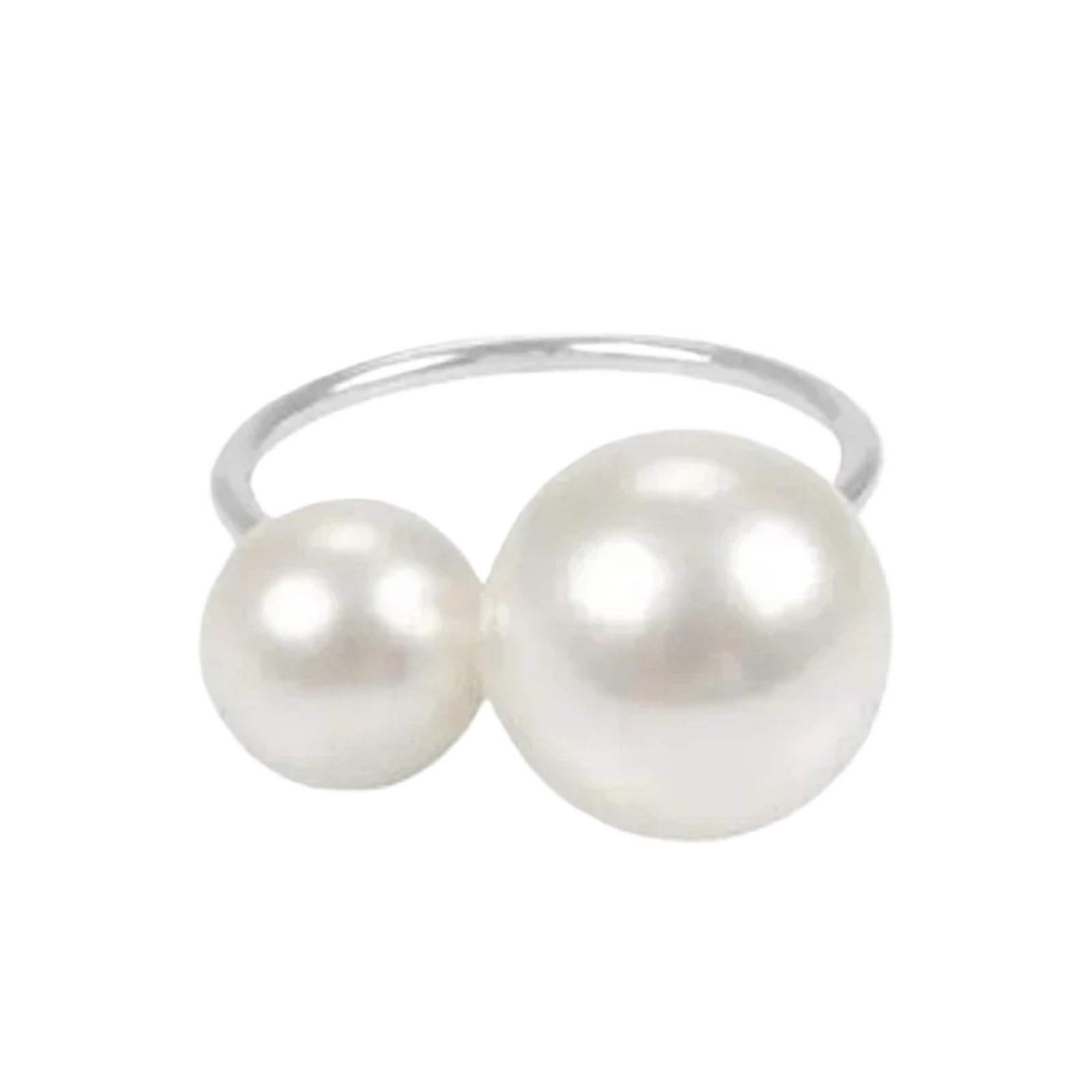8Pcs Gold Napkin Rings Pearl Beads Elegant Dinner Party Table Decor