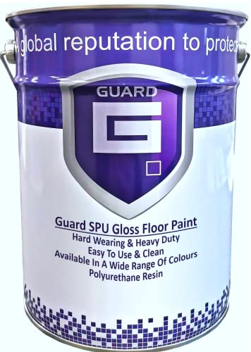 Guard SPU - Floor Paint Ideal for Warehouses, Garages, Factories, Concrete Floors, 20 COLOURS - 5 Litres (Jet Black (RAL 9005))