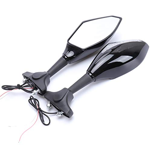 TABEN Rétroviseurs LED clignotants intégrés pour moto, vélo de course ou de sport (E-Mark)